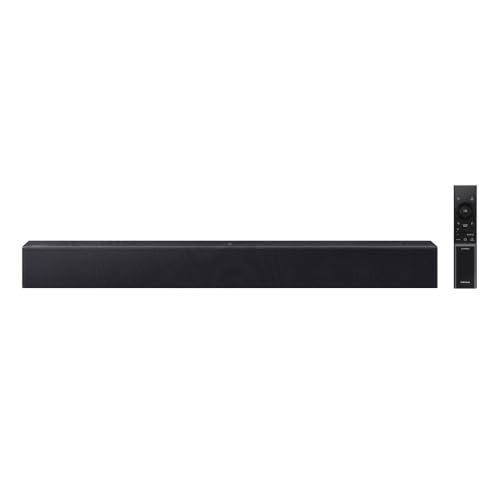 Soundbar Samsung HW-B400F, com 2.0 canais, Bluetooth, Subwoofer integrado e HDMI ARC